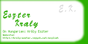 eszter kraly business card